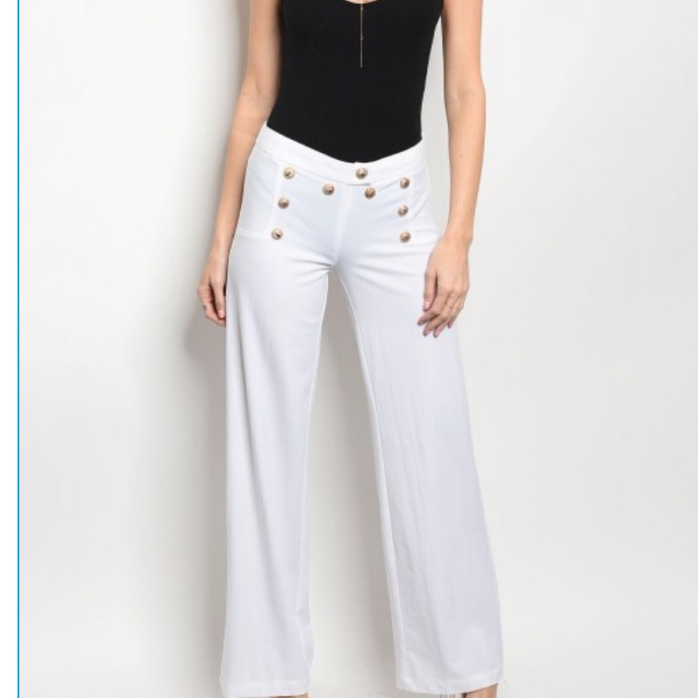 ✨LAST ONE✨Off white chic sailor style pants - Picture 2 of 8